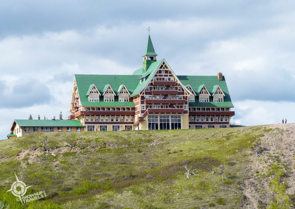 Prince of Wales Hotel on bluff Waterton