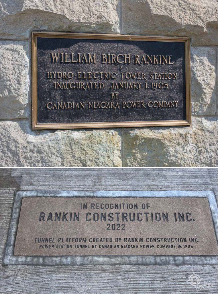 Rankine and Rankin Niagara Power plant plaques Niagara