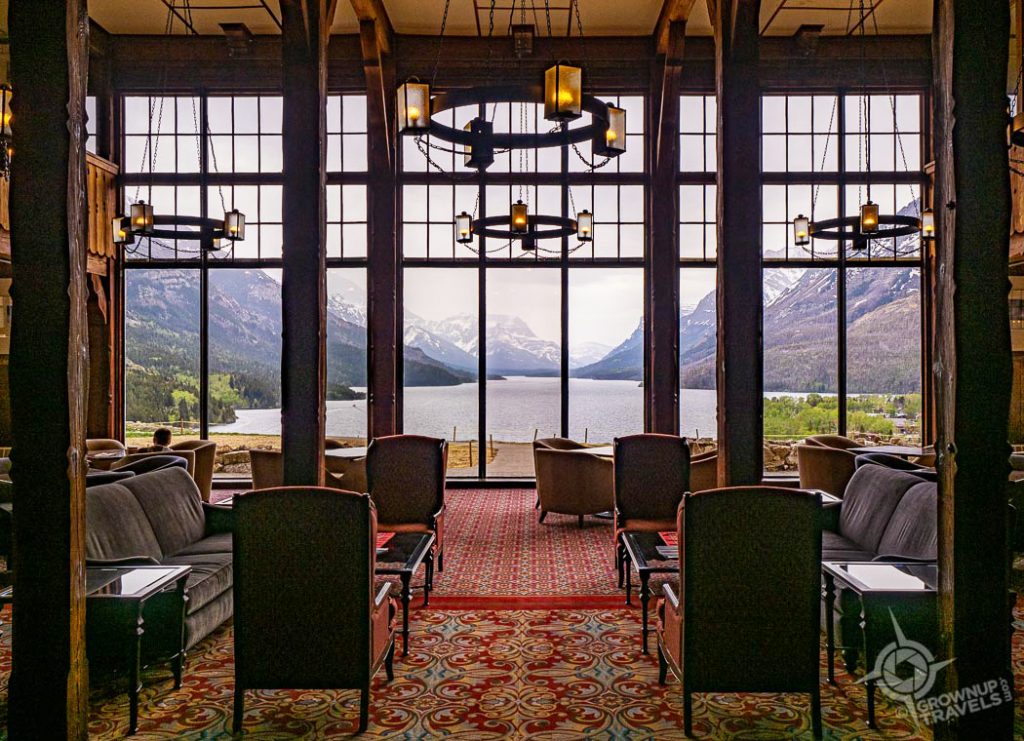 View from great room Prince of Wales Hotel Waterton