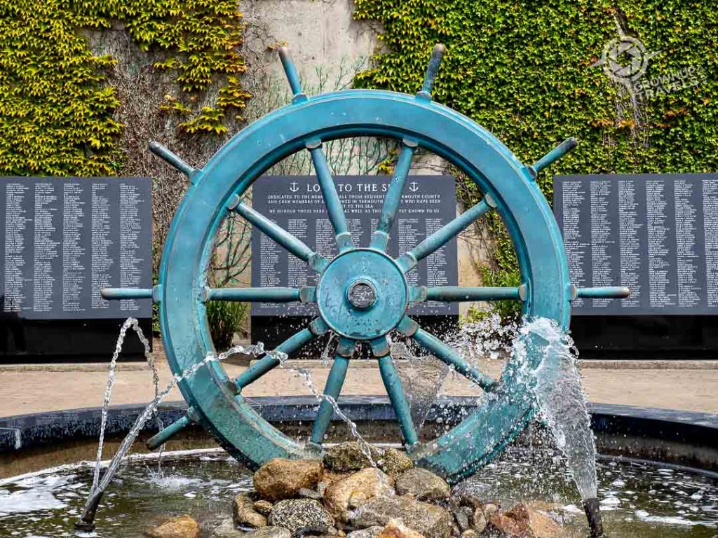 Lost to the Sea ship wheel fountain Yarmouth NS
