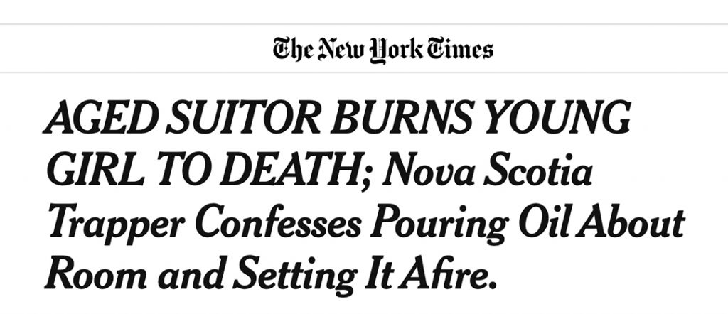 New York Times article headline