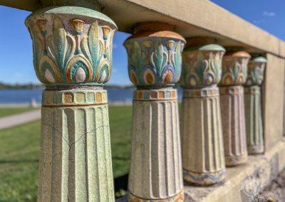 Art Deco pillars on Albert Memorial Bridge Regina Saskatchewan-13