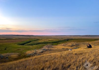 Henk shooting at sunset Frenchmans Campground West Block Grasslands National Park Saskatchewan-13