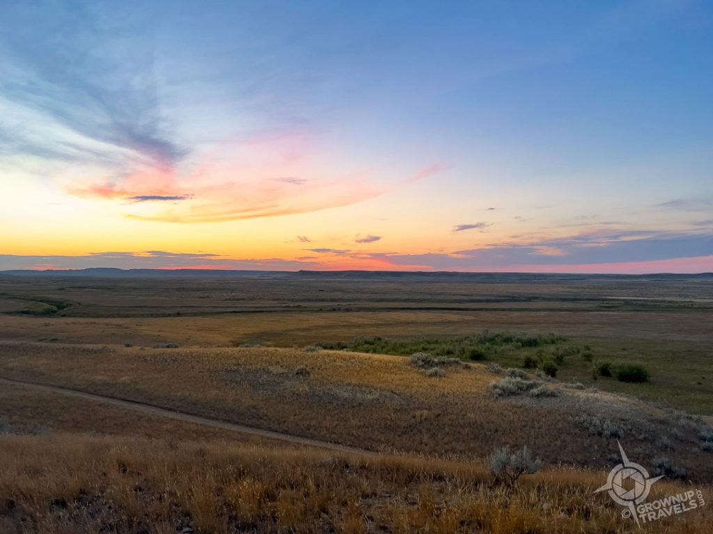 sunset Frenchmans Campground West Block Grasslands National Park Saskatchewan-13