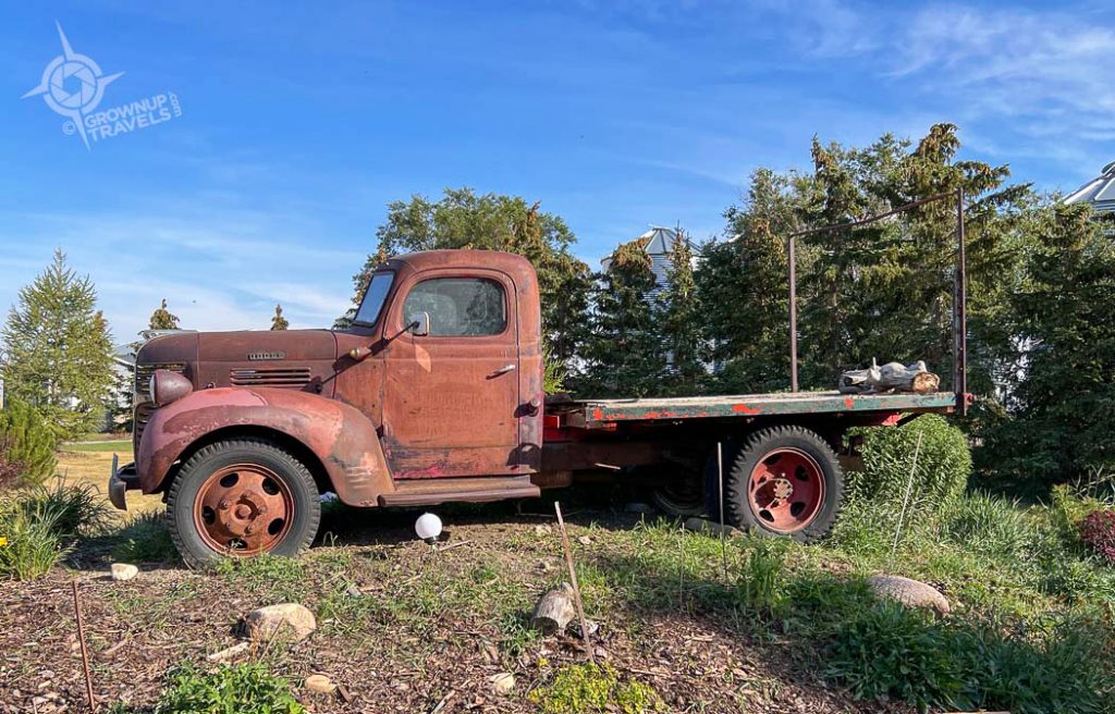 Alive Sky Lodge rusty truck