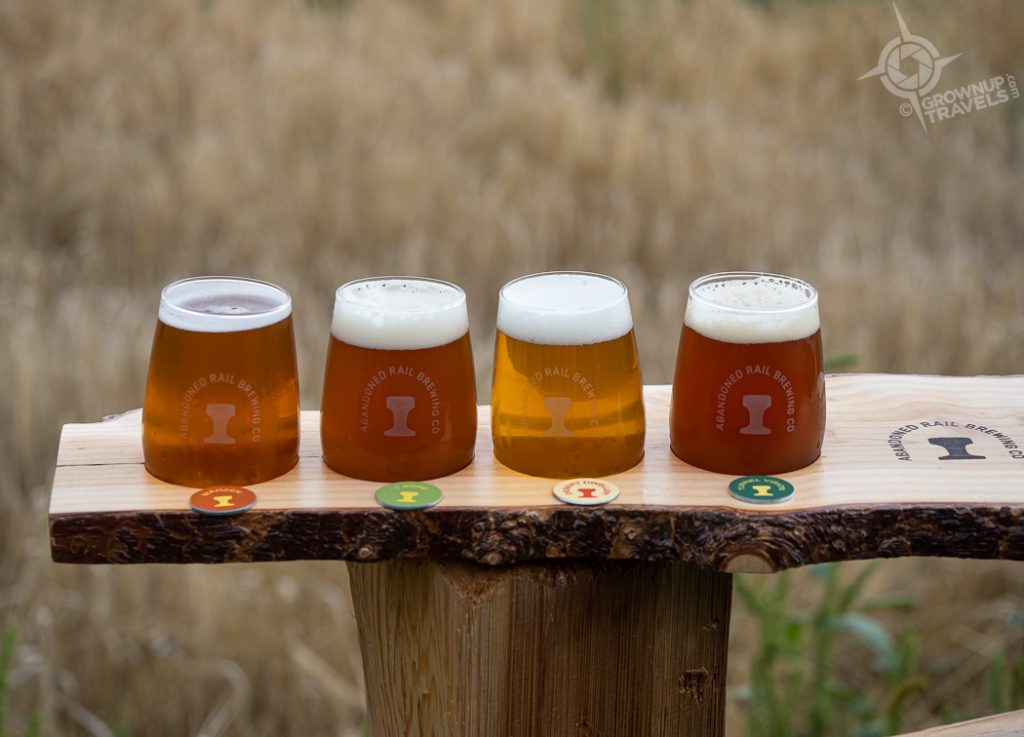Beer Flight Abandoned Rail Brewing Penticton