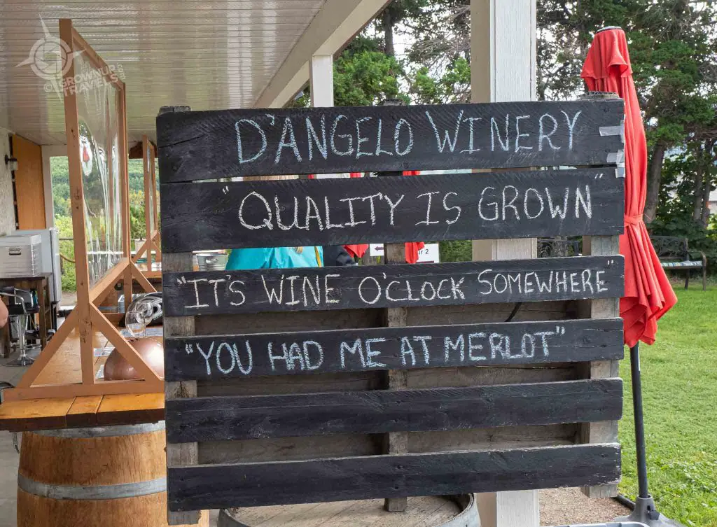 D'Angelo Winery sign