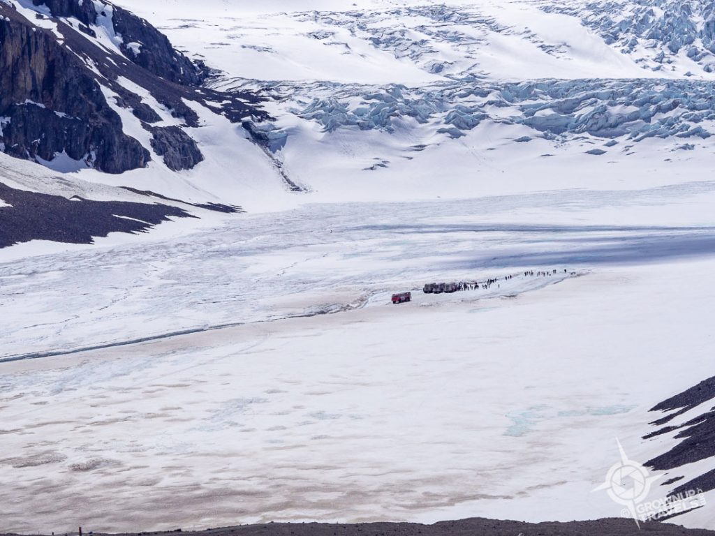 Athabasca Glacier Tours people on glacier