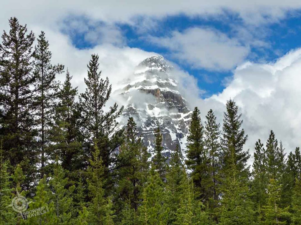 Mountain in the clouds icefields parkway