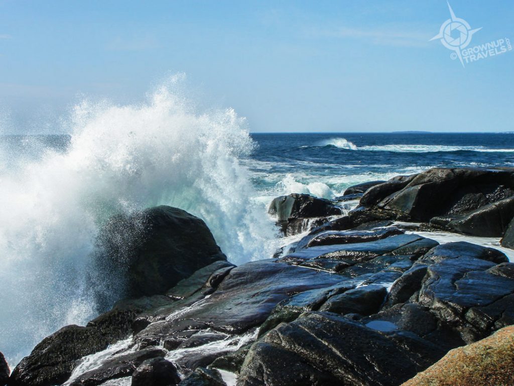 Peggy's Cove crashing wave