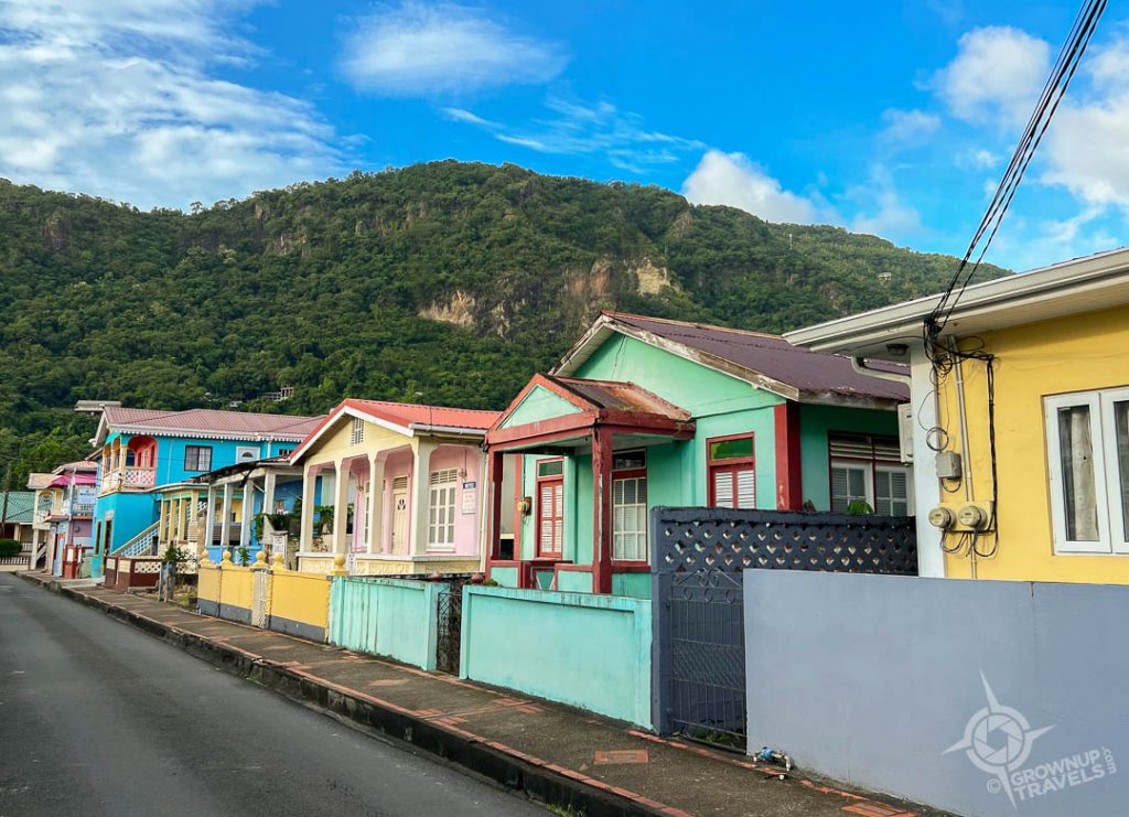 Colourful houses Soufriere St. Lucia