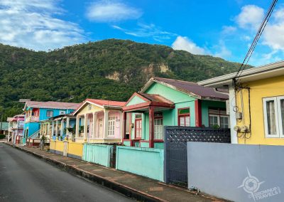 Colourful houses Soufriere St. Lucia