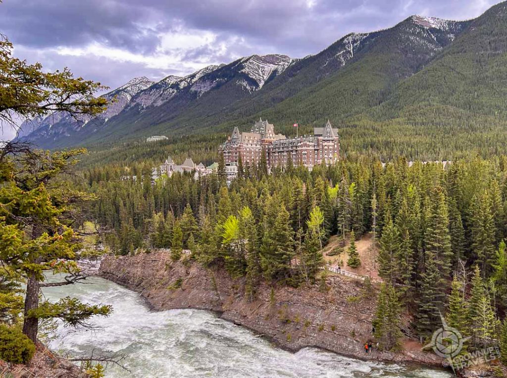 Fairmont Banff Springs Hotel and river