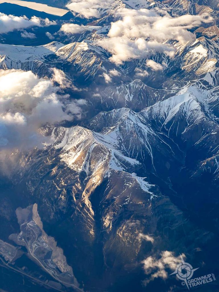 Canadian Rockies from the airplane