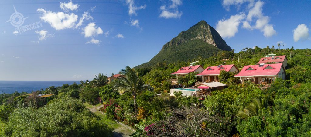 Tet rouge resort St. Lucia with Gros Piton