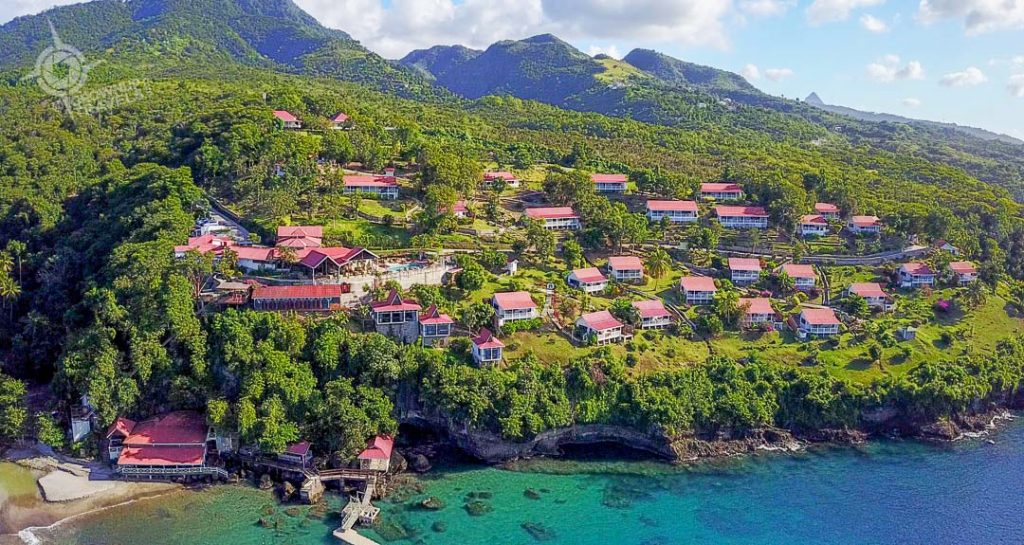 Ti Kaye resort St. Lucia from the air