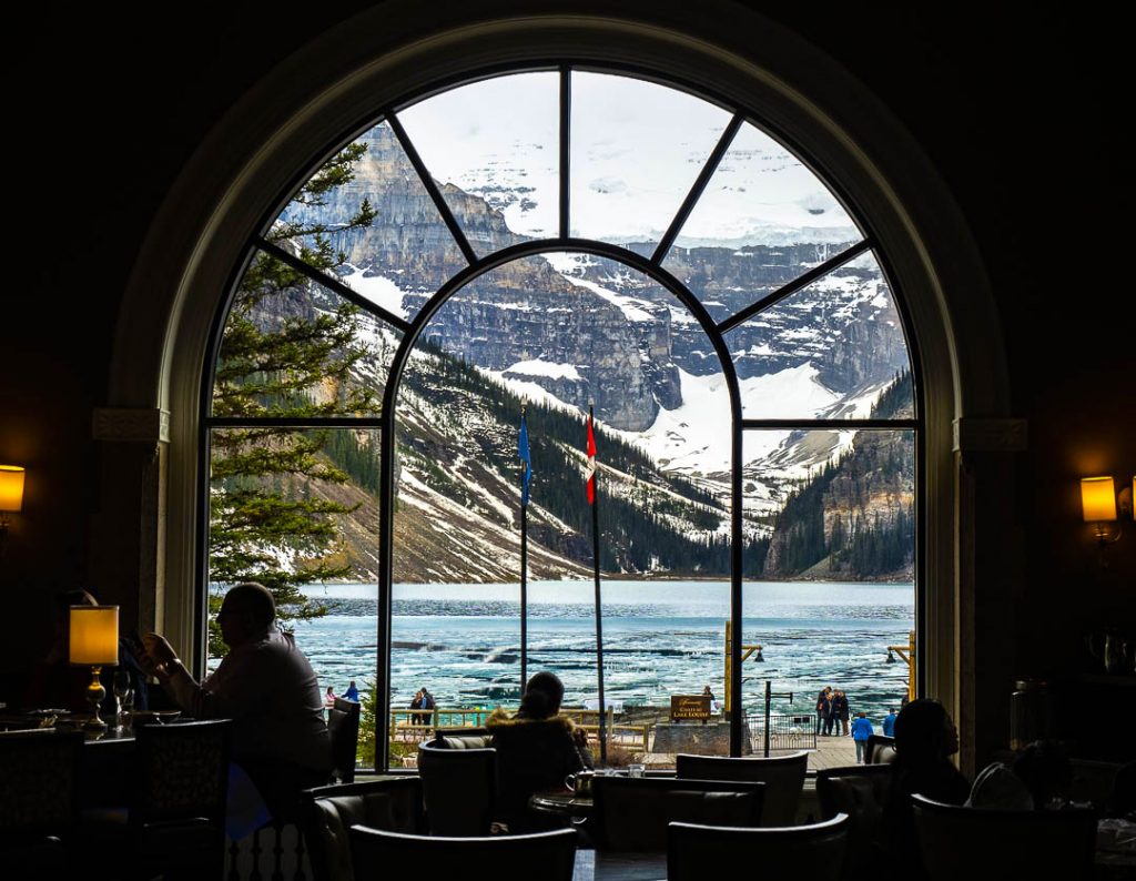 View from Chateau Lake Louise Bar