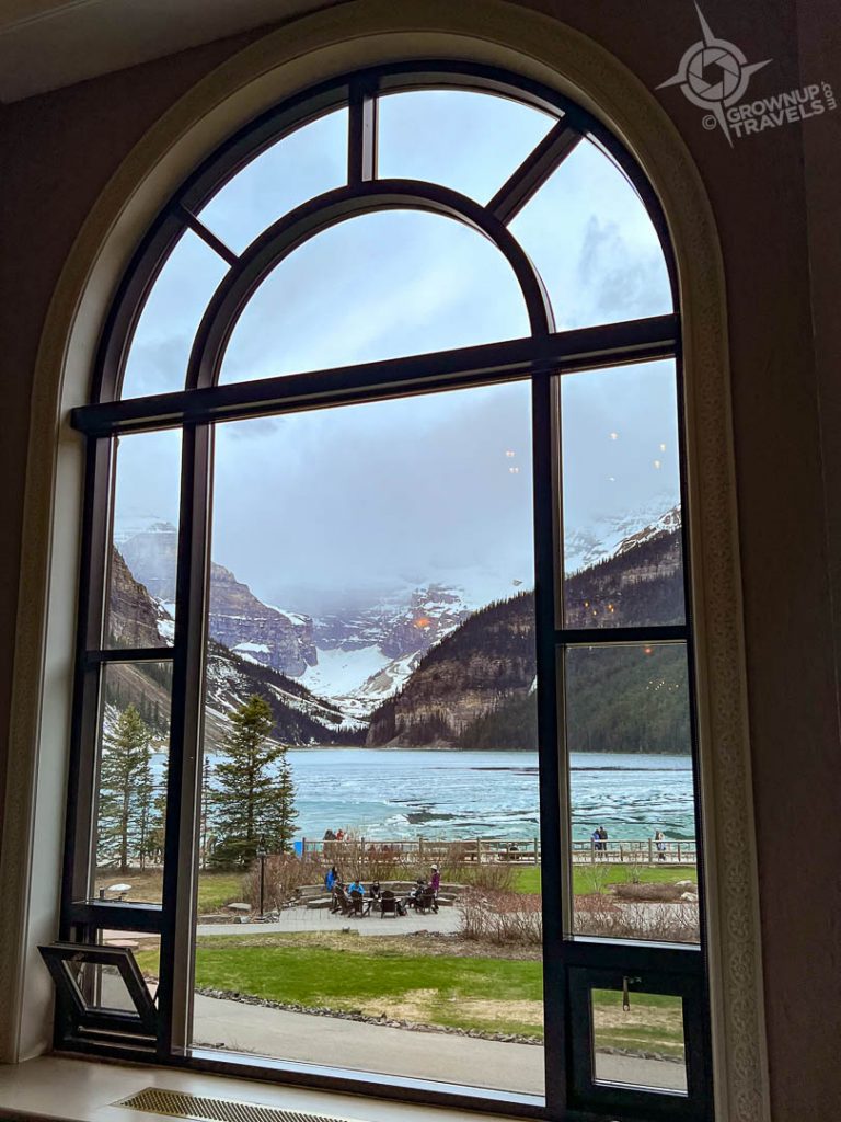 View from Chateau Lake Louise TeaRoom
