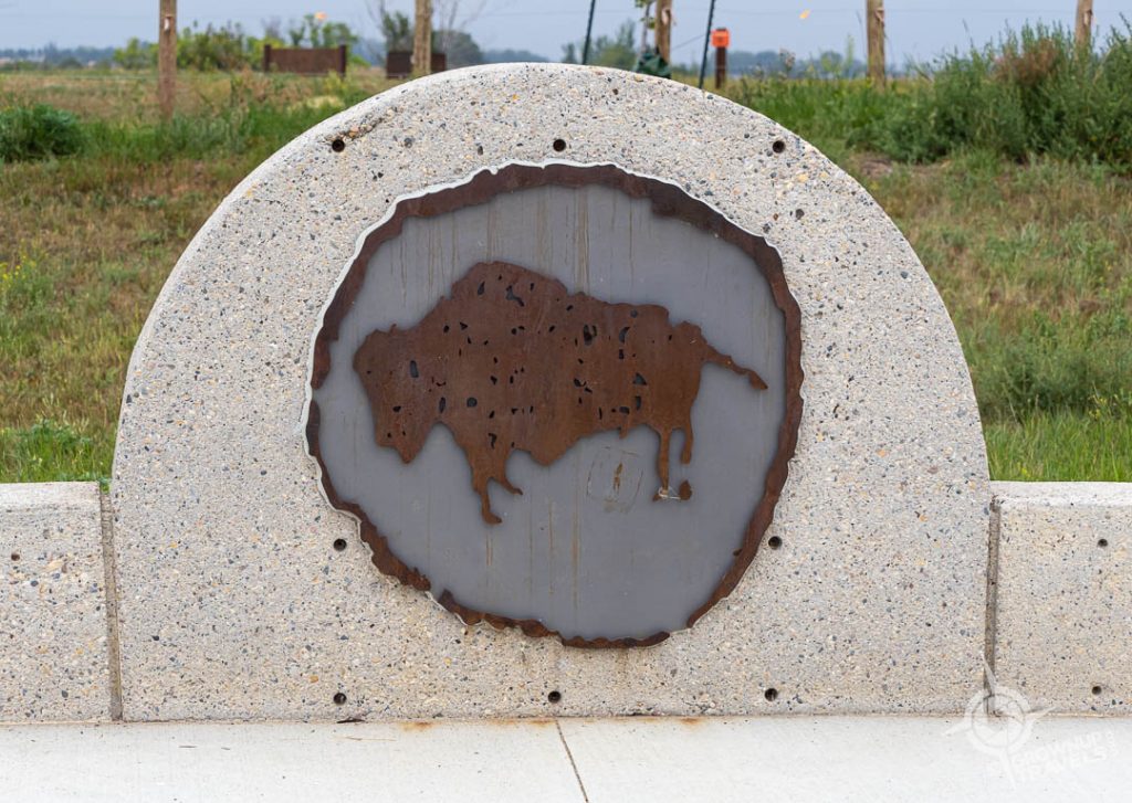 Wanuskewin bison logo