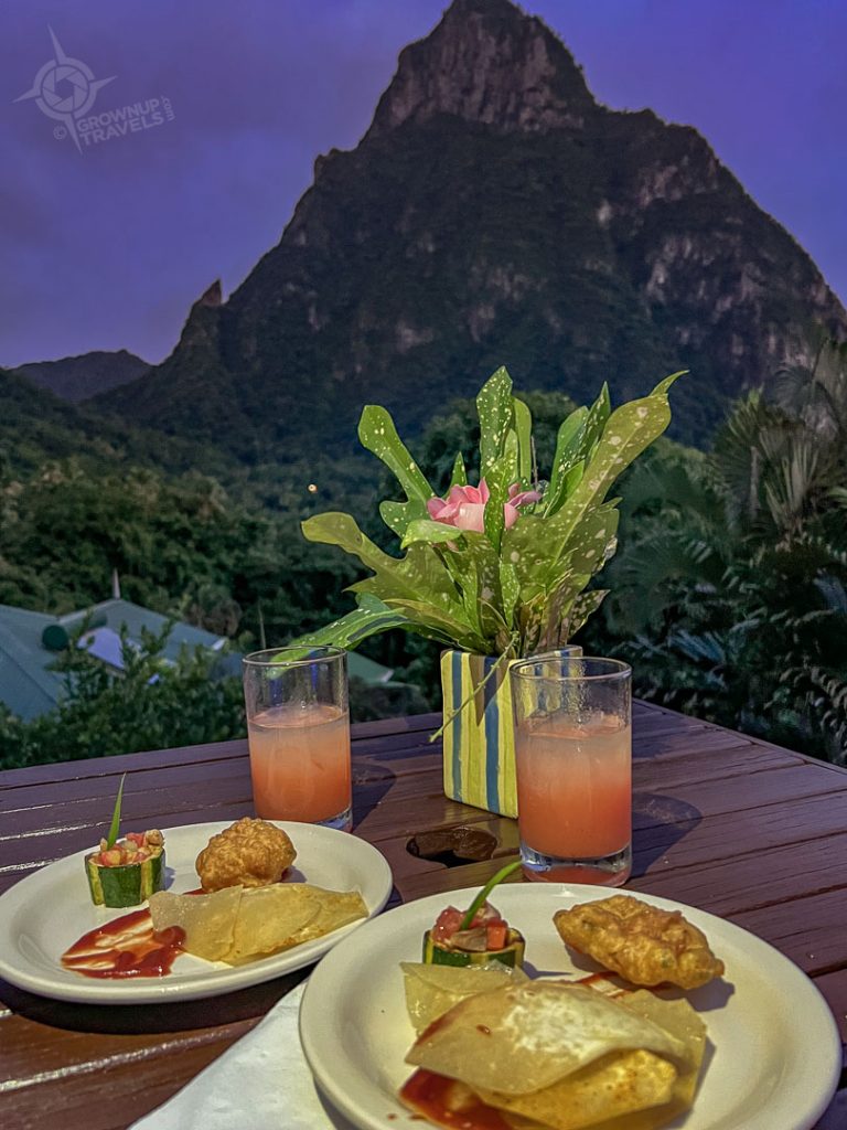 cocktails with Petit Piton