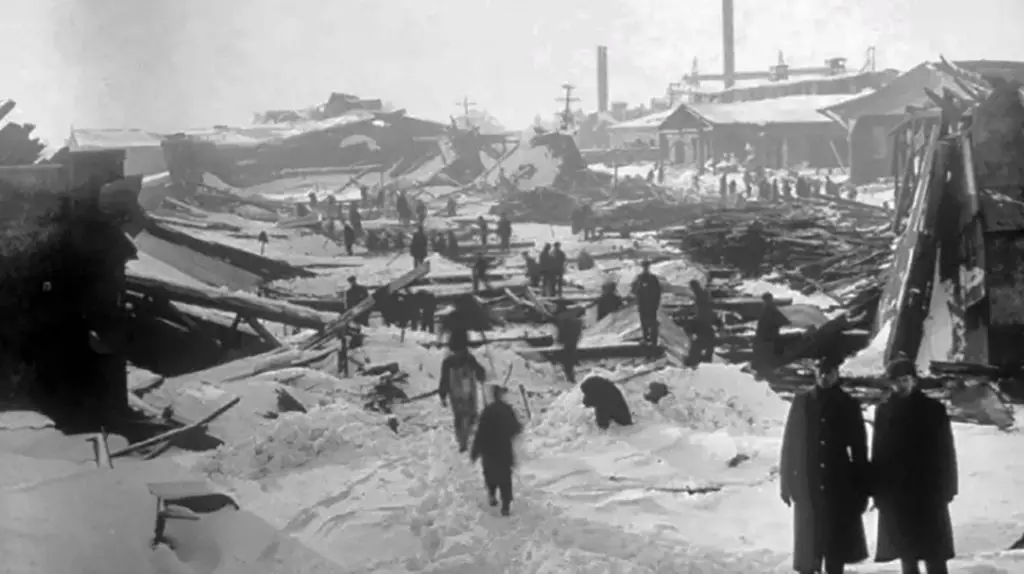 Blizzard following the 1917 Halifax Explosion