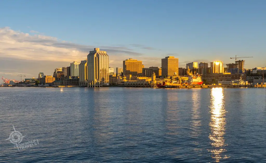 Halifax waterfront at dusk