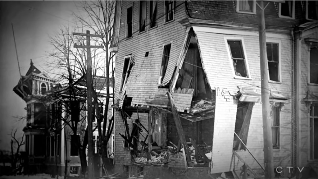 Homes shattered by Halifax Explosion 1917