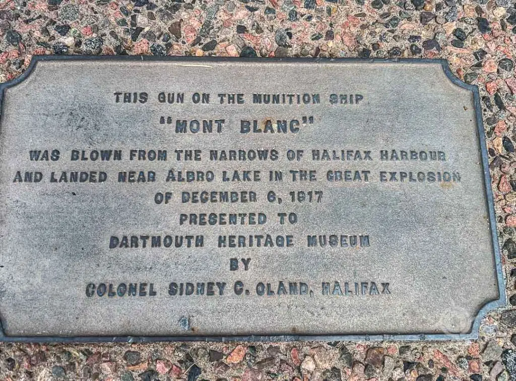 Mont Blanc cannon plaque 2