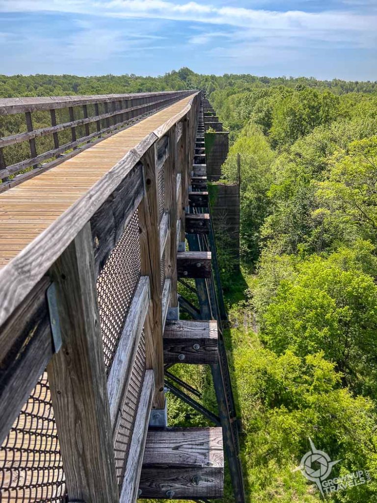High Bridge over the side showing supports
