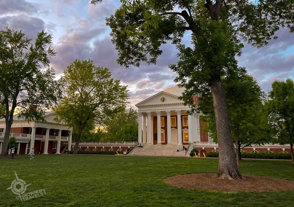 University of Virginia at dusk