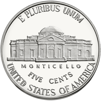 american nickel with monticello