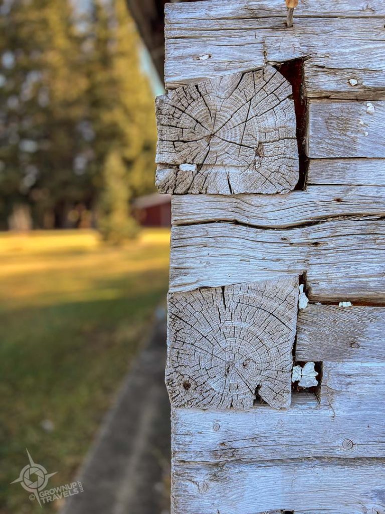 Cromarty Homestead dovetailed joints Métis Crossing