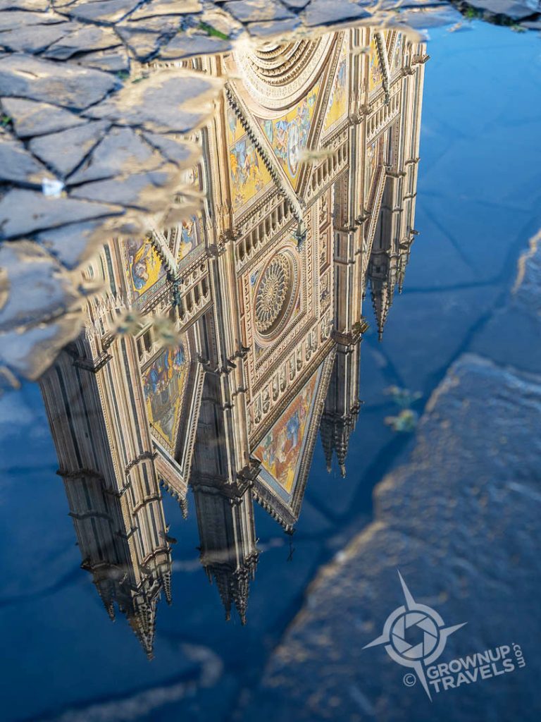 Orvieto Duomo reflection rightside up