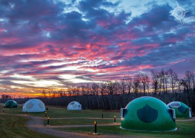 SKy Watching Domes field at sunrise