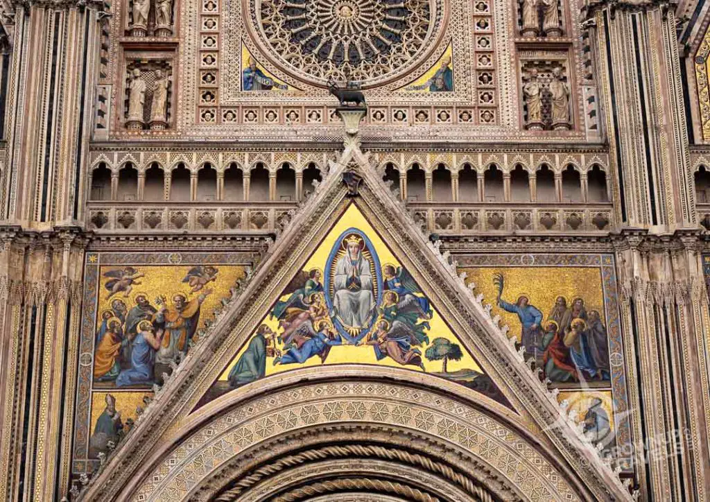 mosaic detail Orvieto Cathedral facade