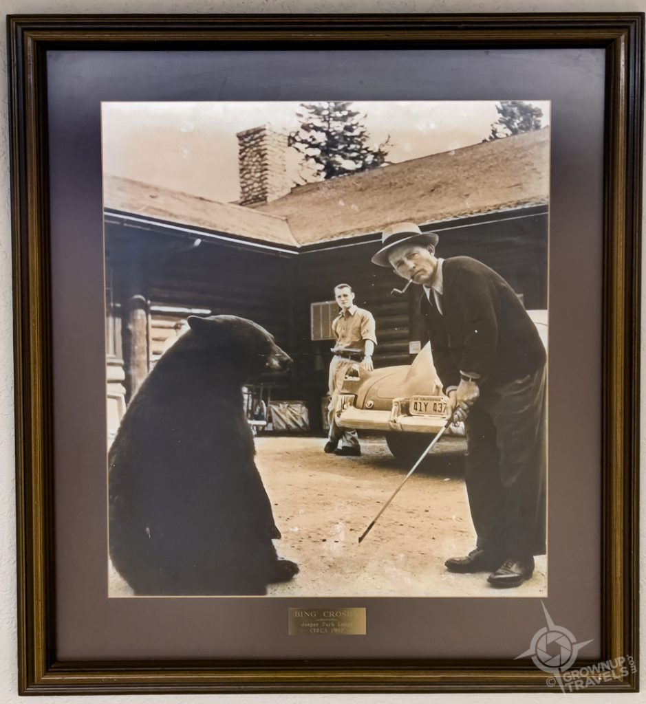 Bing Crosby with Bear photo Jasper Park Lodge