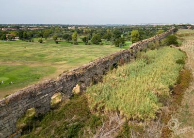 Aerial view of Aqueduct Park Rome