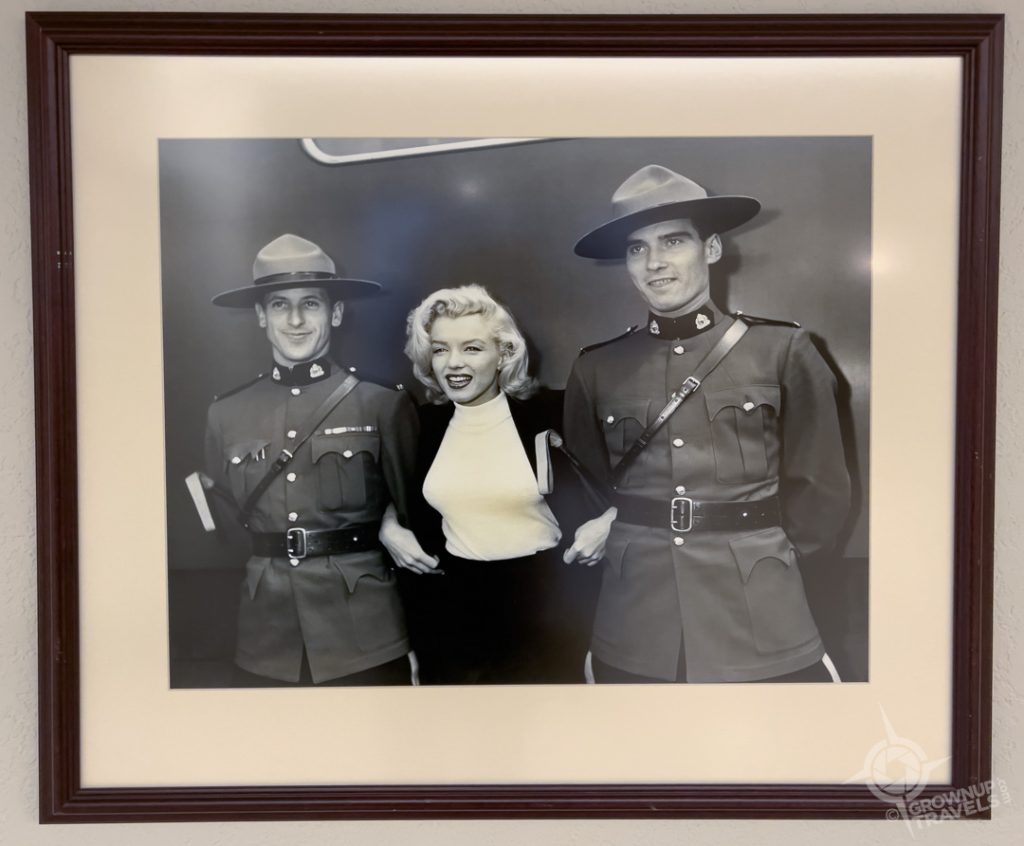 Marilyn Monroe with Mounties photo Jasper Park Lodge
