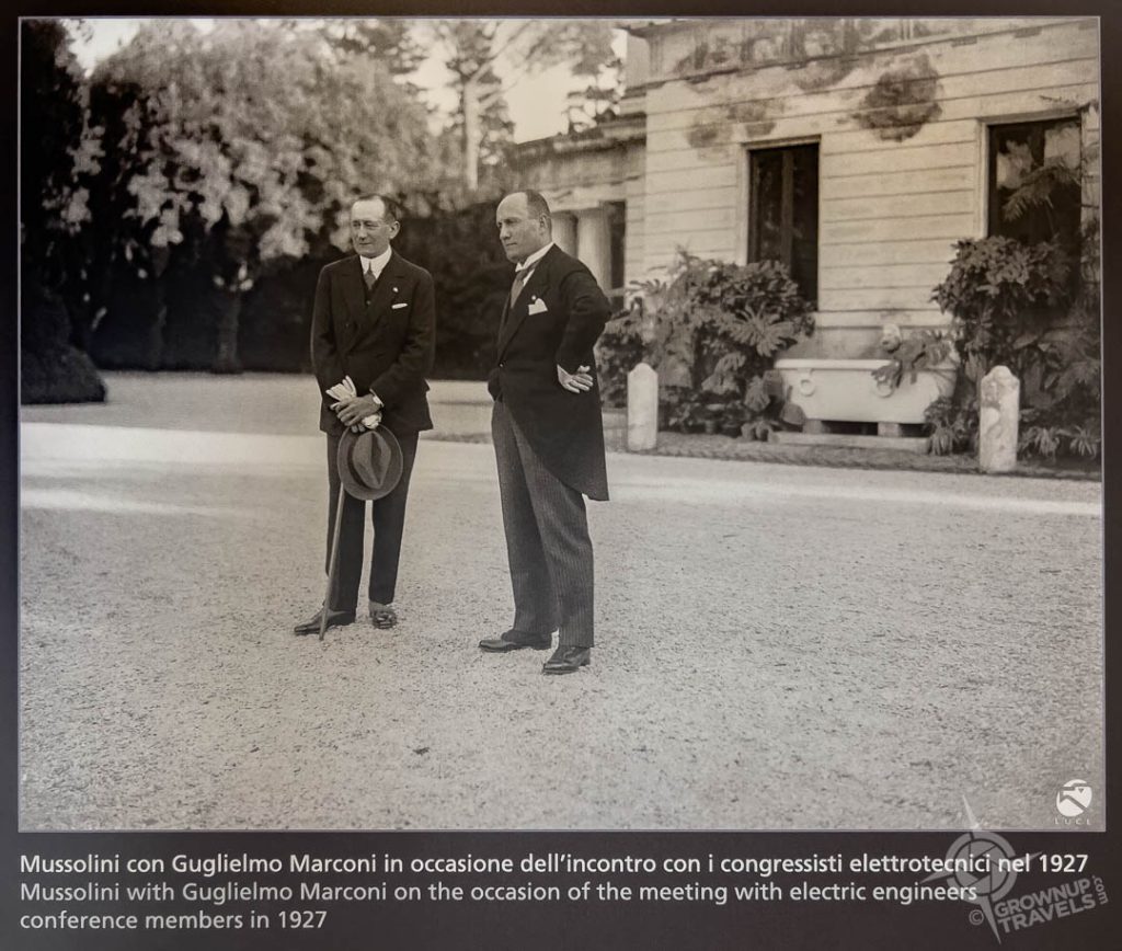 Photo of Mussolini and Marconi Villa Torlonia
