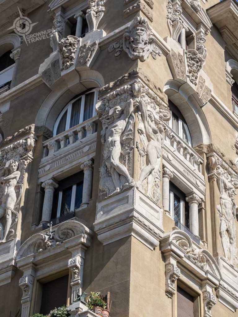 Quartiere Coppede Rome decorative figures-2