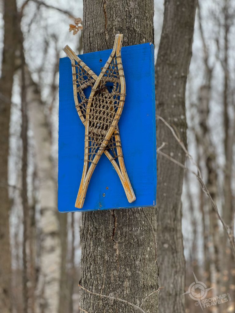 Scenic Caves Snowshoe trail marker