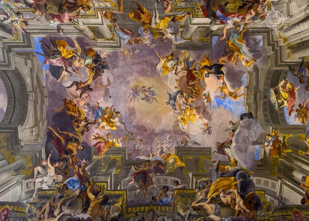 St. Ignazio di Loyola tromp l'oeil ceiling closeup