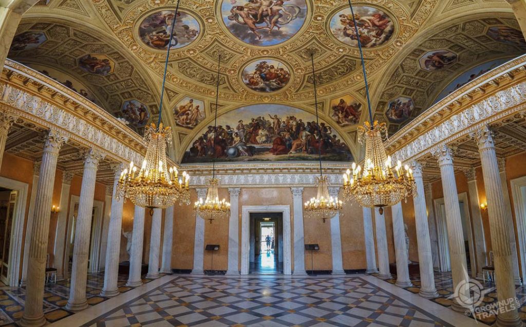 The Ballroom of Casino Nobile in Villa Torlonia