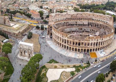 Aerial view of Il Colosseo Roma