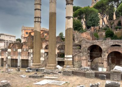 Ancient pillars in Foro Romano Roma