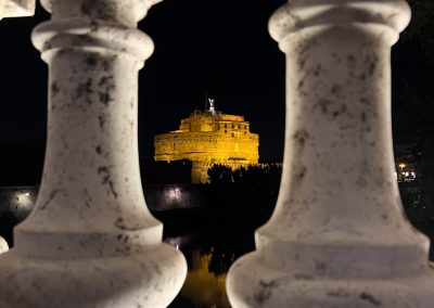 Castel Sant'Angelo Rome through ballustrade