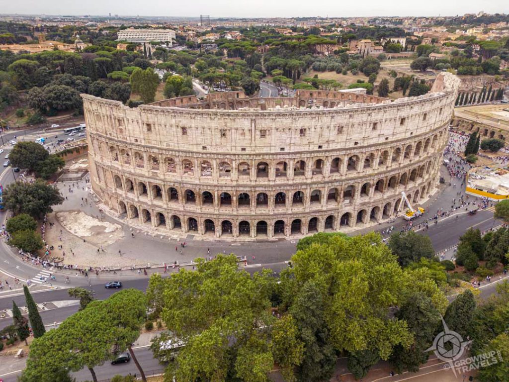 Il Colosseo Rome southern view from above