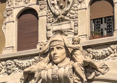 Quartiere Coppede archway details Rome