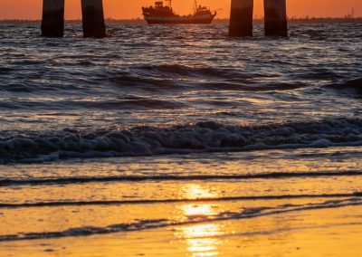 Sunset Pier with Pirate Ship Fort Myers Beach