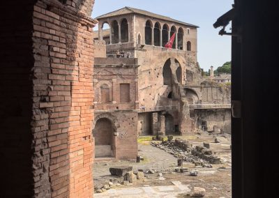 Trajan's Market Rome through arched window-2